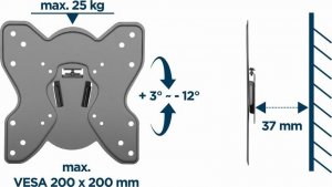 Gembird TV SET ACC WALL MOUNT 23-42"/WM-42T-03 GEMBIRD 5