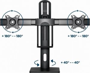 Gembird Stojak biurkowy na 2 monitory 17" - 27" (MS-D2-01) 20