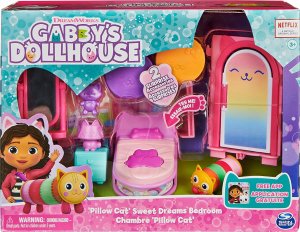 Polly Pocket Koci Domek Gabi - Magiczne Pomieszczenia do Domku Sypialnia + figurka kotka (GXP-912216) 1