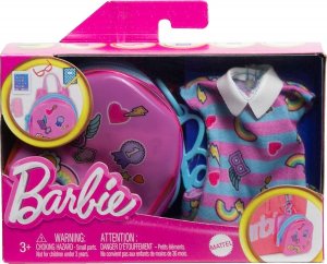 Mattel BARBIE Zestaw modowy premium, sukienka paski 1