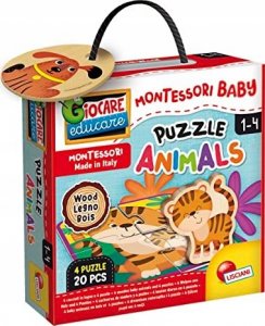 Spin Master Montessori Puzzle drewniane ze zwierzętami 1