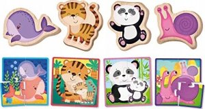 Spin Master Montessori Puzzle drewniane ze zwierzętami 2