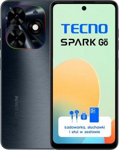 Smartfon Tecno  Spark Go 2024 4/64GB Czarny  (BG6_64+4_GB) 1