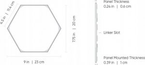 Kinkiet Nanoleaf Nanoleaf Shapes Hexagons Expansion Pack - dodatkowe panele świetlne (3 panele świetlne) (black) 7