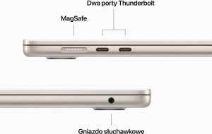 Laptop Apple Apple MacBook Air - M2 | 15,3" | 16GB | 1TB | Mac OS | Księżycowa Poświata 5