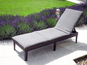 Allibert Luksusowy leżak ogrodowy JAIPUR grafitowy 2