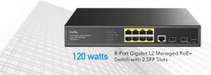 Switch Cudy Switch CUDY GS2008PS2 8-Port Gigabit L2 Managed PoE+ 120W 2xSFP 2