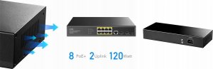 Switch Cudy Switch CUDY GS2008PS2 8-Port Gigabit L2 Managed PoE+ 120W 2xSFP 4