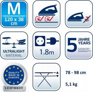 Leifheit Deska do prasowania Air Board M Black Plus 10