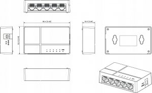 Switch Dahua Technology SWITCH DAHUA PFS3005-5GT-L-V2 5
