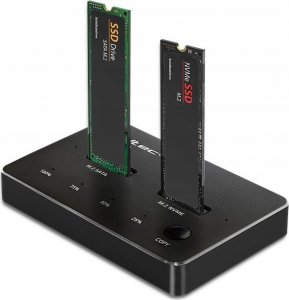 Stacja dokująca Qoltec Stacja dokująca Qoltec dysków SSD M.2 | NVMe | SATA | USB-C | DUAL 2 x 2TB 1