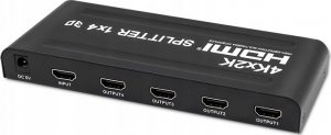 Qoltec Rozdzielacz aktywny Qoltec Splitter 4 x HDMI 4K x 2K | 3.4Gb/s 6