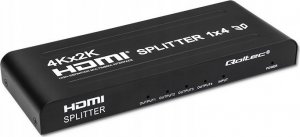 Qoltec Rozdzielacz aktywny Qoltec Splitter 4 x HDMI 4K x 2K | 3.4Gb/s 8