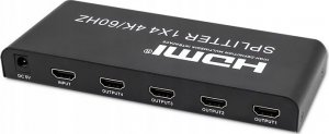 Qoltec Rozdzielacz aktywny Qoltec Splitter 4 x HDMI 4K x 2K | 6Gb/s | 60Hz 6