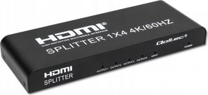 Qoltec Rozdzielacz aktywny Qoltec Splitter 4 x HDMI 4K x 2K | 6Gb/s | 60Hz 8