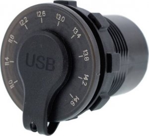 Ładowarka Carmotion Ładowarka do zabudowy USB QC3.0 + USB 6A z woltomierzem i włącznikiem mechanicznym 3