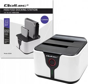 Stacja dokująca Qoltec Stacja dokująca Qoltec do dysków HDD SSD 2.5" 3.5" | SATA III | USB 3.0 | Super speed 5Gb/s | z funkcją klonowania offline 3