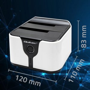 Stacja dokująca Qoltec Stacja dokująca Qoltec do dysków HDD SSD 2.5" 3.5" | SATA III | USB 3.0 | Super speed 5Gb/s | z funkcją klonowania offline 4