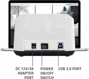 Stacja dokująca Qoltec Stacja dokująca Qoltec do dysków HDD SSD 2.5" 3.5" | SATA III | USB 3.0 | Super speed 5Gb/s | z funkcją klonowania offline 8
