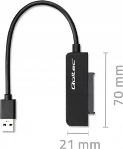 Qoltec Kabel adapter Qoltec SATA | Przejściówka na dysk SSD HDD 2.5" | USB 3.0 | Super speed 5Gb/s | 2TB 4