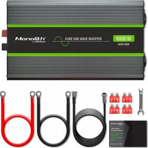 Przetwornica Qoltec Przetwornica napięcia Qoltec Monolith | 3000W | 6000W | 24V na 230V | Czysty Sinus | LCD 5