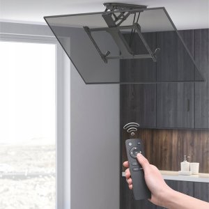 Maclean Uchwyt do TV elektryczny sufitowy , obsługa TUYA, max VESA 600x400, do pochyłych ścian, pilot, 32"-70", 35kg, MC-880T 2