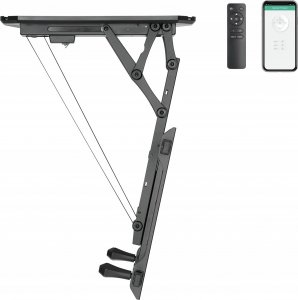 Maclean Uchwyt do TV elektryczny sufitowy , obsługa TUYA, max VESA 600x400, do pochyłych ścian, pilot, 32"-70", 35kg, MC-880T 8