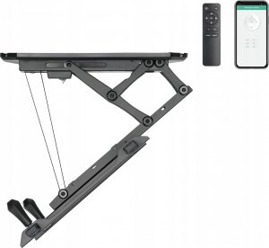 Maclean Uchwyt do TV elektryczny sufitowy , obsługa TUYA, max VESA 600x400, do pochyłych ścian, pilot, 32"-70", 35kg, MC-880T 9