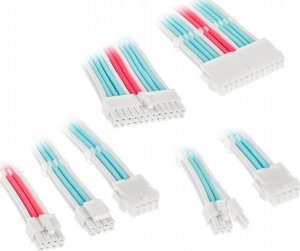 Kolink Kolink Core Adept Braided Cable Extension Kit - Brilliant White/Neon Blue/Pure Pink 1