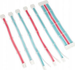 Kolink Kolink Core Adept Braided Cable Extension Kit - Brilliant White/Neon Blue/Pure Pink 2
