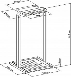 Maclean Stojak na parasole kompaktowy Maclean MC-472 332x340x610mm 10
