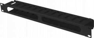 Lanberg Organizer kabli 19" 1U z zaślepką Typ A – Czarny (AK-1704-B) 2