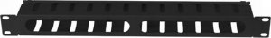 Lanberg Organizer kabli 19" 1U z zaślepką Typ A – Czarny (AK-1704-B) 4