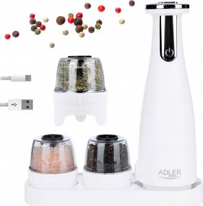Młynek do przypraw Adler na USB 3w1 Biały (AD 4449W) 6
