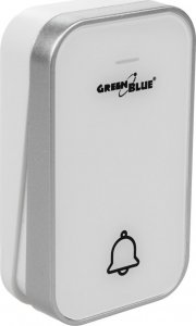 GreenBlue Dzwonek bezprzewodowy bezbateryjny kinetyczny , 38 melodii, biały, zasięg do 200m, IP44, GB157 W 8