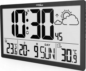 GreenBlue Zegar ścienny LCD bardzo duży GreenBlue GB218 temperatura, data 3