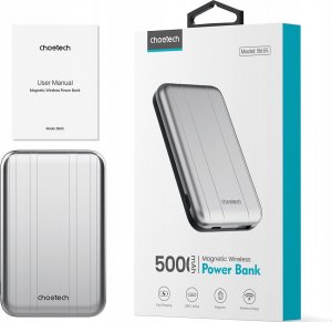 Powerbank Choetech Choetech B655 MagSafe USB-A / USB-C 5000mAh srebrny 2