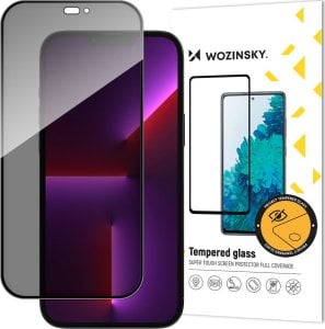 Wozinsky Szkło prywatyzujące z filtrem Anti Spy do iPhone 15 Pro Wozinsky Privacy Glass - czarne 1