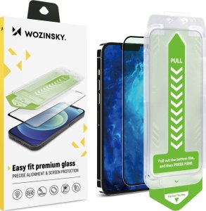 Wozinsky Szkło hartowane 9H z ramką montażową do iPhone 14 Wozinsky Premium Glass - czarne 1