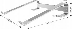 Art Podstawka pod laptop srebrna (P22) 5