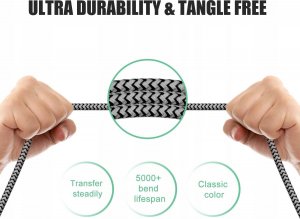 Kabel USB Art USB-C - USB-C Czarny (ZASART AZ-U65W3) 4