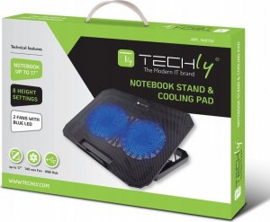 Podstawka chłodząca Techly TECHLY Podstawka Chłodząca Wentylator pod Laptopa do 17inch Regulowana 9