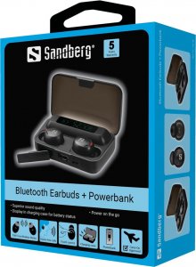 Słuchawki Sandberg SANDBERG Bluetooth Earbuds + Powerbank 4