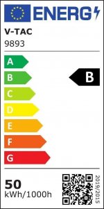 Naświetlacz V-TAC Projektor LED V-TAC 50W 185Lm/W Czarny VT-4456 6500K 9250lm 7