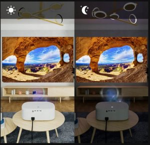 Projektor Triton Projektor Rzutnik Full HD 4K 24000lm 800 Ansi WiFi 2.4/5 Ghz SMART TV Linux Netflix Youtube Amazon MULTIMEDIALNY AutoFocus AutoKeystone Bluetooth Zenwire Yg691 2