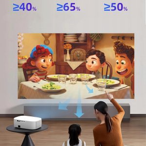 Projektor Triton Projektor Rzutnik Full HD 4K 24000lm 800 Ansi WiFi 2.4/5 Ghz SMART TV Linux Netflix Youtube Amazon MULTIMEDIALNY AutoFocus AutoKeystone Bluetooth Zenwire Yg691 3