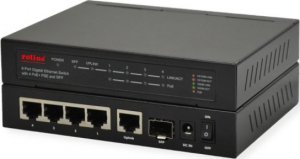 Switch Roline ROLINE Gigabit Ethernet Switch 6 portów (5x 10/100/1000 + 1x SFP, 4x PoE+) 1