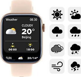 Smartwatch SMARTWATCH SMARTBAND ZEGAREK DOTYK PRO TĘTNO PULSOKSYMETR CIŚNIENIE ZŁOTY P43 4