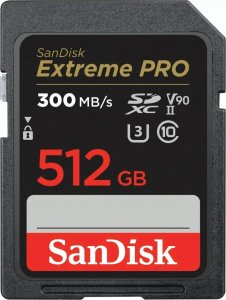 Karta SanDisk SanDisk Extreme Pro - Flash-Speicherkarte - 512 GB - Video Class V90 / UHS-II U3 / Class10 - 1733x/2000x - SDXC UHS-II 1