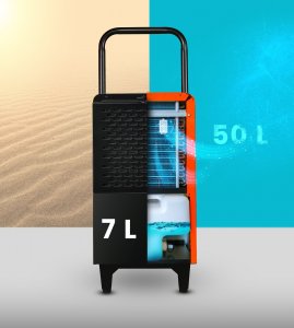 Lehmann Przemysłowy Osuszacz Wilgoci Powietrza Budowlany 50L 10